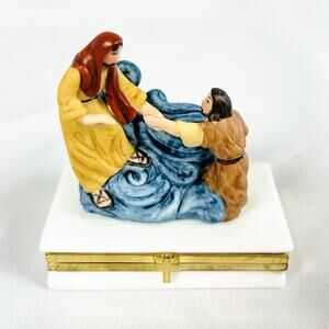 Walking on Water Limoges Trinket Box The Life of Christ 2009 Limited Edition
